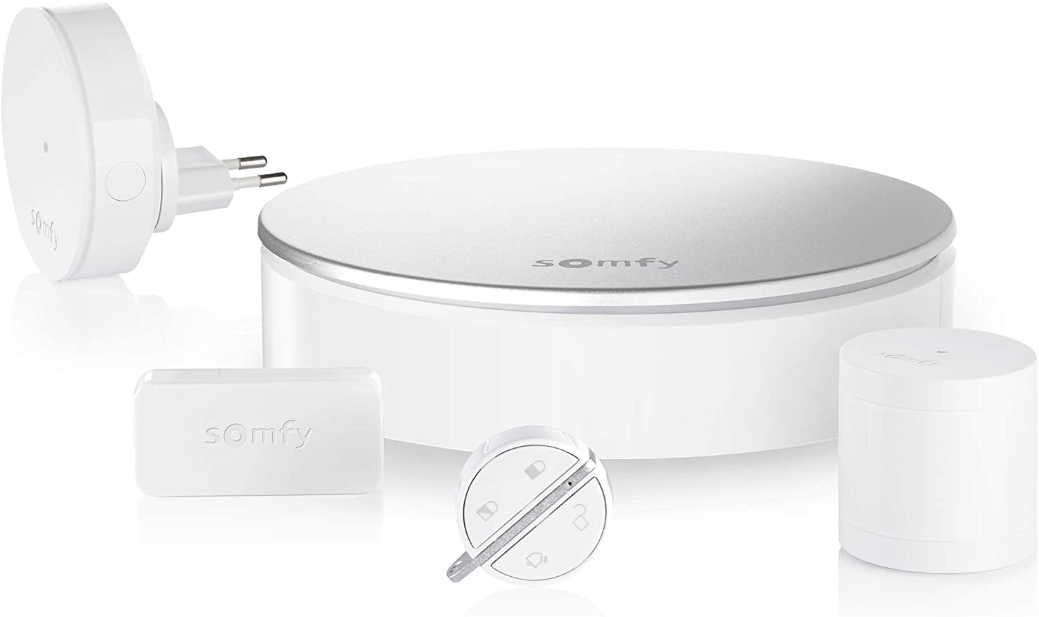 Somfy 2401511 - Home Alarm Starter Pack - Système d'Alarme Appartement sans Fil Connecté - Compatible avec Alexa, l'Assistant Google et TaHoma